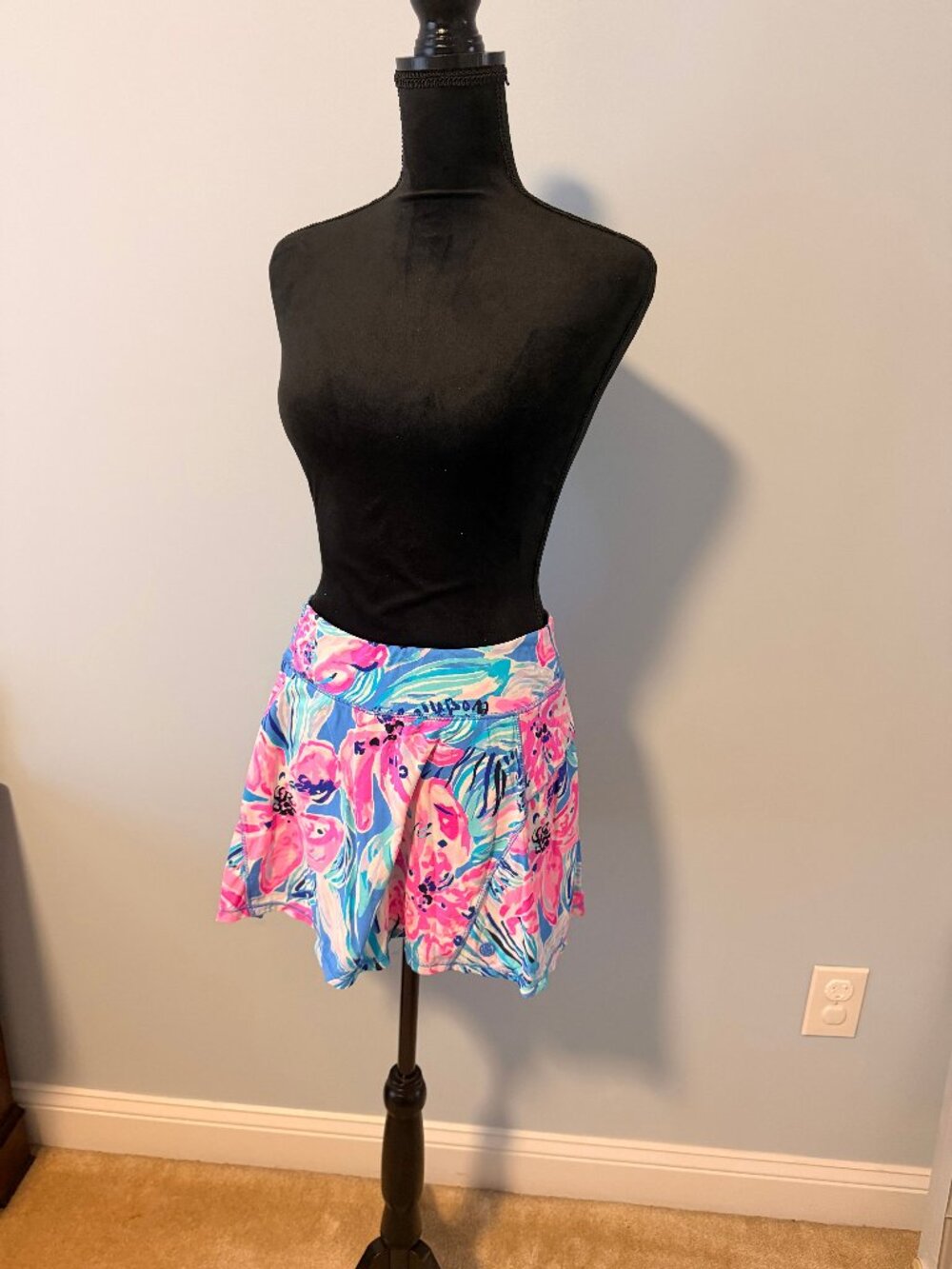 Lilly Pulitzer Active/Tennis Skort (Pink, Blue)- M